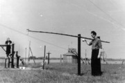Vaatlusväljak vanas aktinomeetriajaamas Lemmatsis 1953. aastal.