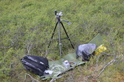 Spektraalse valgustatuse mõõtmine UAVSpec-3-e ja koosiinushajutajaga Kilpisjärvil suvel 2012.